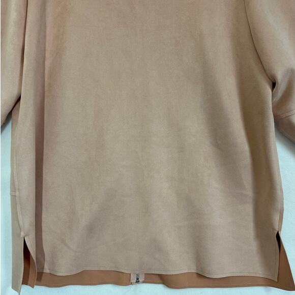 Chico’s Faux Suede Jacket Topper Paris Pink Women’s Coat Sz 3 / XL 570244891 - Picture 11 of 13